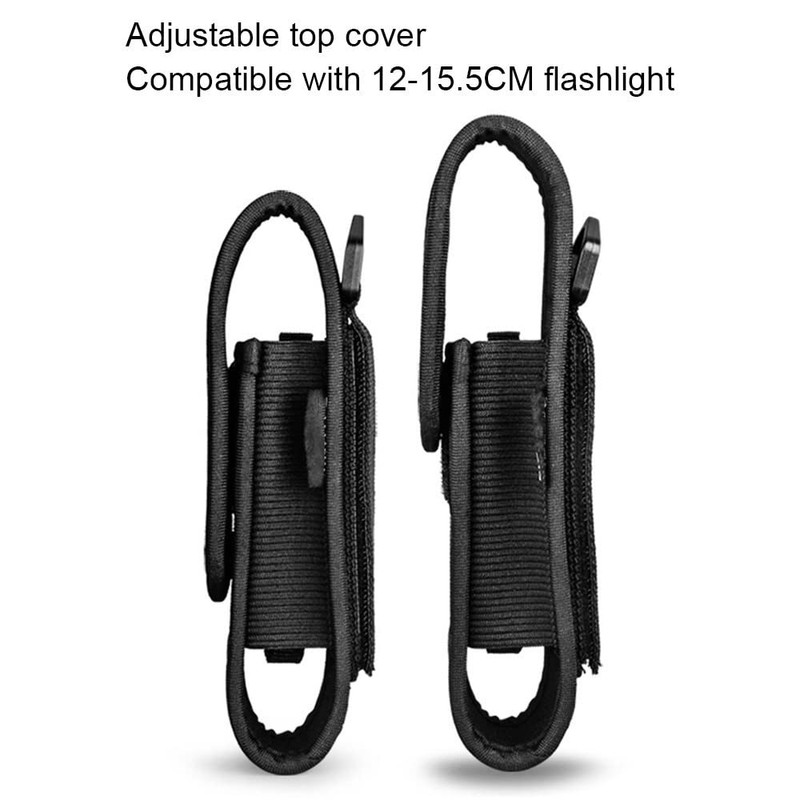 Flashlight Holster,Tactical Torch Holder Torch Cover Holder Nylon Belt Torch