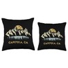 Capitola California Mountain Sunset Sunrise CA Throw Pillow