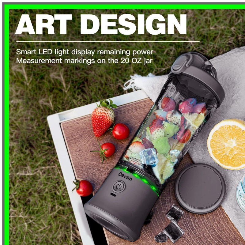 MODAIS HydroMix Portable USB Blender with 20 oz Waterproof Cup