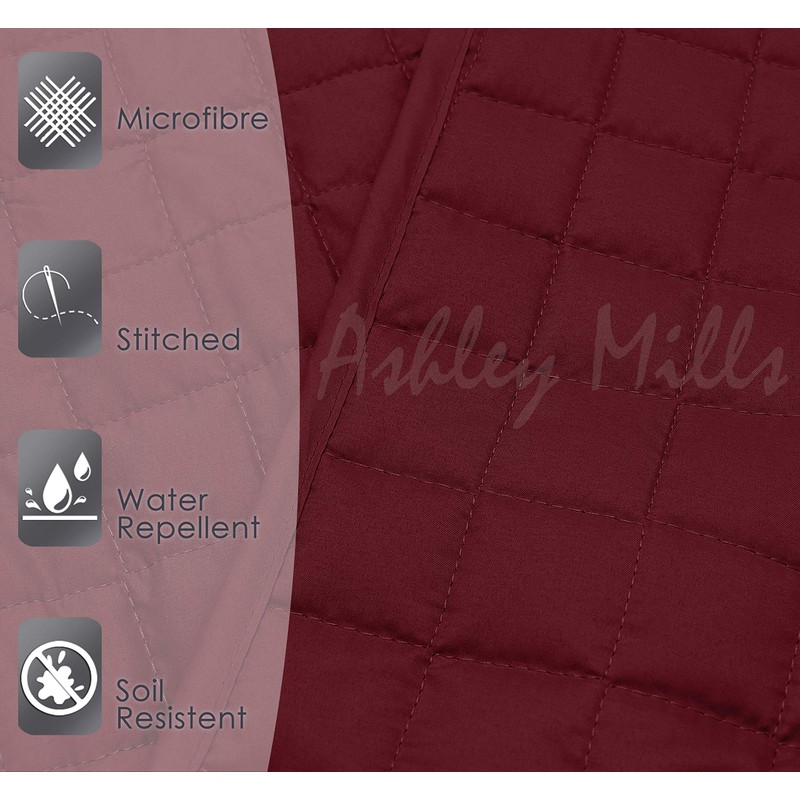 Ashley Mills 2 Seater Sofa Protector Burgundy/Wine 46" x 70.5"
