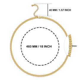 FRUMOS Dainty Layered necklaces for women Gold cuban chain necklace for women gold snake chain 18k gold necklace fashion jewelry for Women Girls Classic snake chain