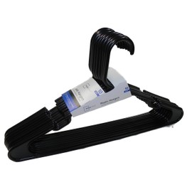Mainstay 10-Pack Black Plastic Hangers