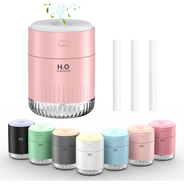 SZO Mini-Luftbefeuchter mit LED-Licht, Hellrosa