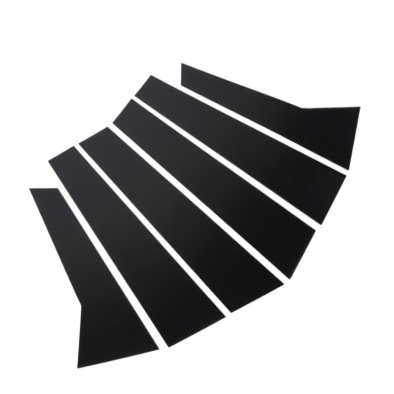 6Pcs B Pillar Posts Trim Glossy Black Exterior Window Decal