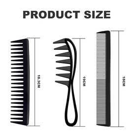 Haarkamm, Lockenkamm Strähnenkamm, Breite Tooth Comb, für Verschiedenen Arten Von Haaren Haarkamm (3 Stück)