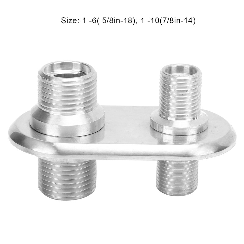 A/C Bulkhead, Car 2‑Port Air Conditioner Bulkhead Connector Universal Modification