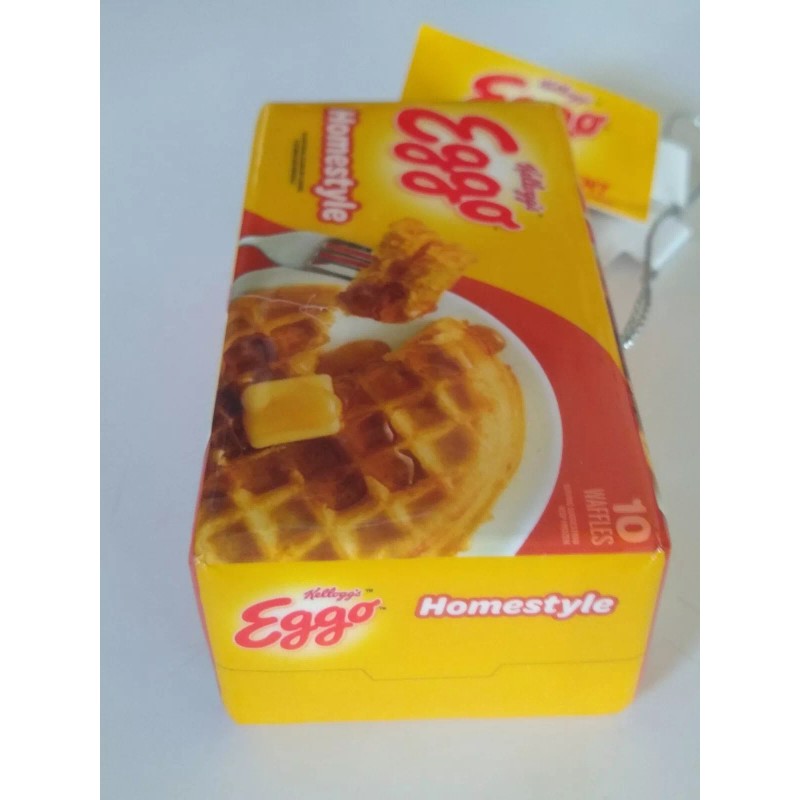 Ruz Christmas Ornament Kelloggs EGGO Waffles Homestyle Box Decoupage New
