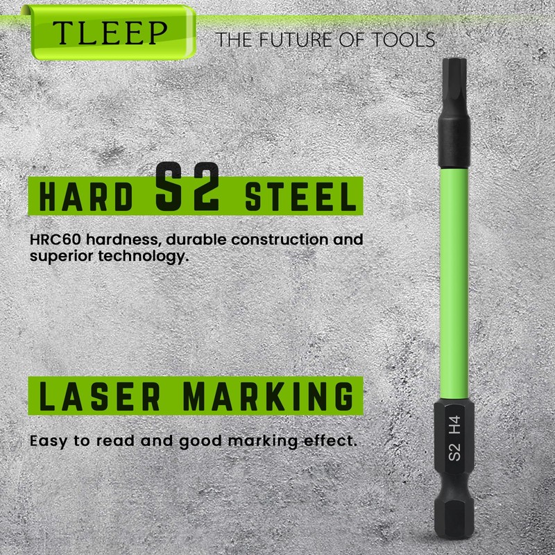 TLEEP 3.5" Long 1/4" Hex Head Allen Wrench Drill Bits,
