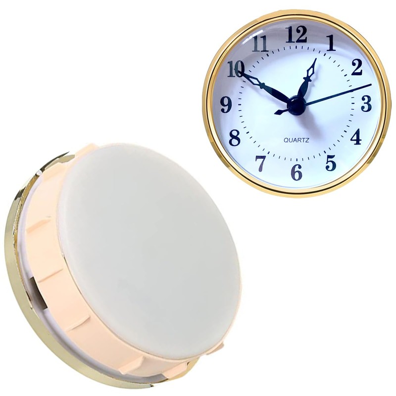 HILLHOME Mini Quartz Clock Insert 3-1/8 Inch (80 mm) Round