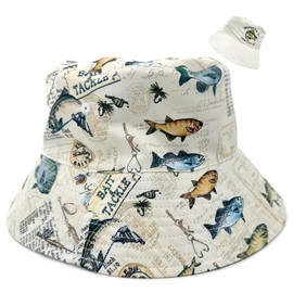Fishing Bucket Hats Reversible Funny Fishing Hats for Men Embroidery Fisherman Hat Beach Sun Hat Summer Outdoor Unisex