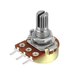 sourcing map WH148 20K Ohm Variable Resistors Single Turn Rotary Carbon Film Taper Potentiometer