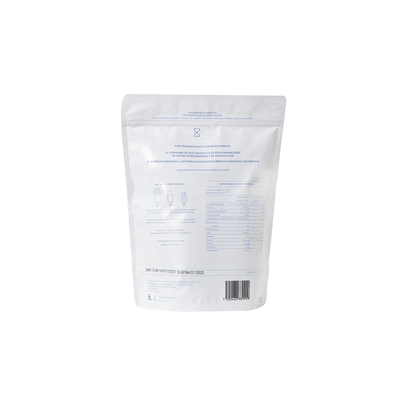 SESĒN Colágeno Hidrolizado en polvo + Vitamina C + Magnesio+