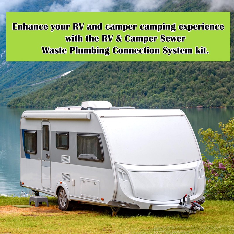 Innconee 6 Pcs RV and Camper Sewer Waste Plumbing Connection