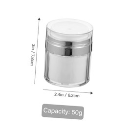 Gatuida 3Pcs Airless Pump Jars Travel Cream Containers Durable Refillable Lotion Bottles for Face Cream Shampoo and More for Travel Toiletries and Cosmetic Packing