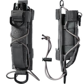 OneTigris Flashlight Holster Molle Flashlight Holder for Belt Tactical Pouch for Torch Linear Hand Tool with Open-top MOLLE Strap for Vertical & Horizontal Carrying