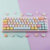 PBT Keycaps 136 Keys MOA Profile Cat Keycaps Dye-Sublimation Rainbow