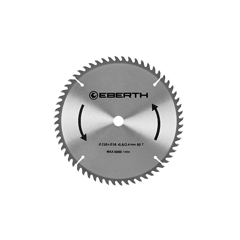 EBERTH Circular Saw Blade Steel with Carbide Teeth for Wood