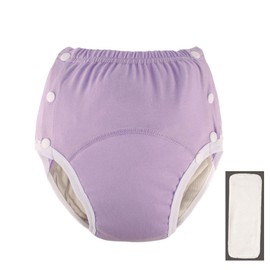 DEEYOTA Adult Elastic Button Cloth Diaper with a Diaper,Adult Cotton Cloth Diaper,Adjustable Diaper Pants,Leak-Proof,Easy to Put on and Take Off,Suitable for Bedridden,Elderly and Incontinent People