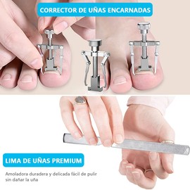 Kit de Herramientas para Uñas Encarnadas, 11 Kits Que Contienen Cortaúñas y Herramientas para Eliminar el Acné, Nail Clipper Trimmer Cutter Corrector Fixer ,Además de Herramientas para Eliminar el Acné y Las Espinillas