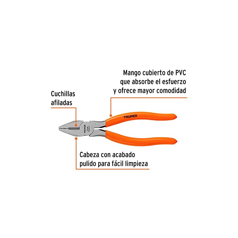 Truper T200-7, Pinzas de electricista, 7"