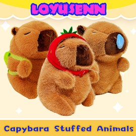 LoYuSenn 9.8 inch Capybara Stuffed Animal Plush Toys, Soft Plushies for Girls, Boys and Adults | Plush Toys Pillow, Cute Capybara Stuffed Animals for Valentines Day Gifts, Kids Prizes, Birthday Gifts