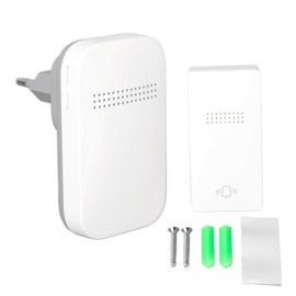 Self Powered Door Bell with Receiver Automatic Ringing Push Button Wireless Doorbell