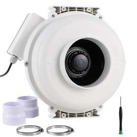 Radon Fan 260CFM Radon Mitigation System 4" Electric Inline Duct Waterproof Radon Mitigation Fan for Outdoor Use Weather Resistance