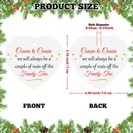 Cousin Birthday Gifts for Women Funny Christmas Ornament Cousin Ceramic Ornament Keepsake Graduation Gift for Cousin Christmas Tree Decoration Best Cousin Gifts Ideas for Christmas