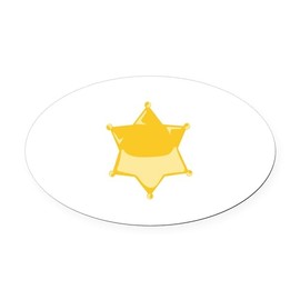 CafePress Sheriff Badge Euro Oval Car Bumper Magnet