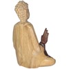 Brave Wings Hand Carved Wooden Decoration ~ Meditating Man 10.5cm