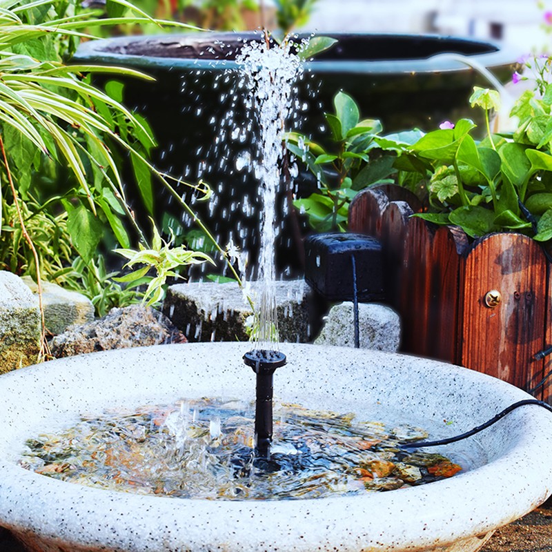 Solar Fountain 1.5W Electric Water Pump with 4 Nozzles for