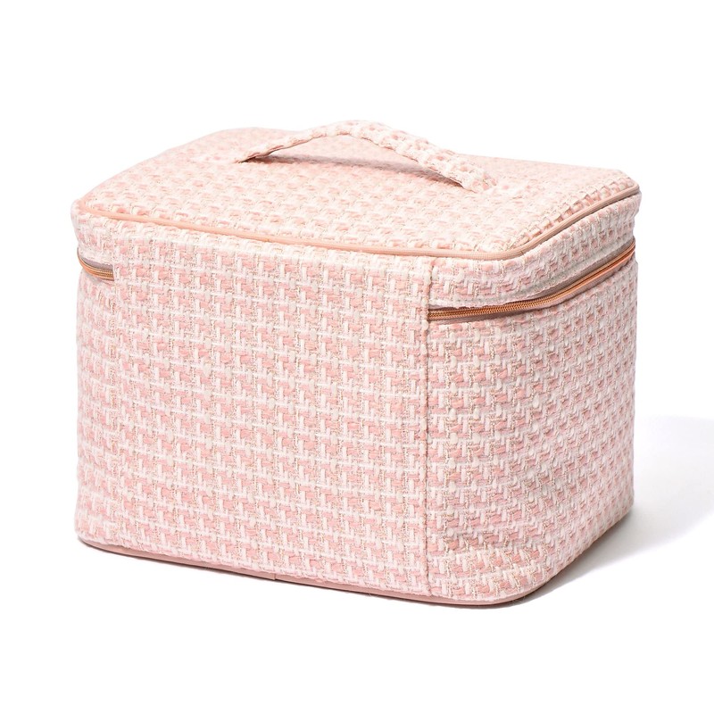 Francfranc Franc Tweed Vanity Pouch, Pink
