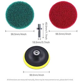 jingfei 11Pcs Scrubber Brush Set Polishing Pad for Drill Powered Brush Tile Scrubber Scouring Pads Cleaning Tool