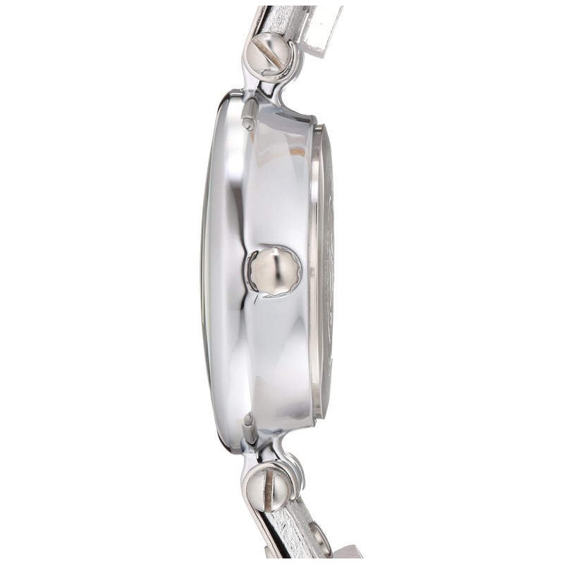 Anne Klein Women's Leather Strap Watch, silver, 10/9443SVSI