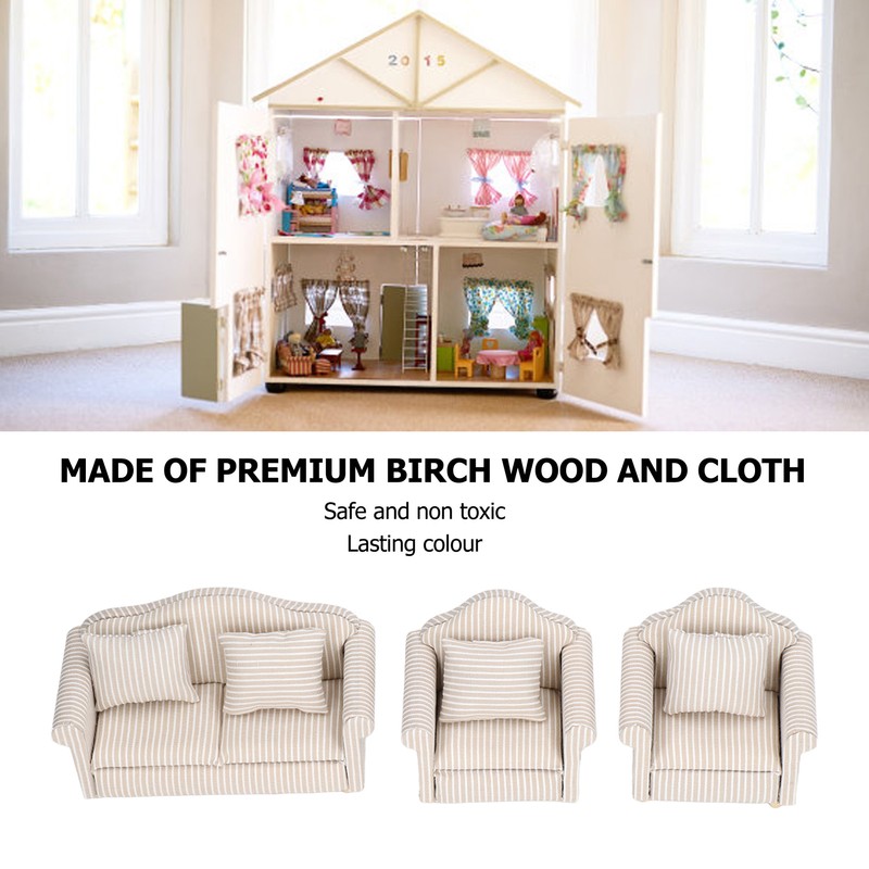 1:12 Scale Dollhouse Sofa Hand Crafted High Simulation Miniature Sofa
