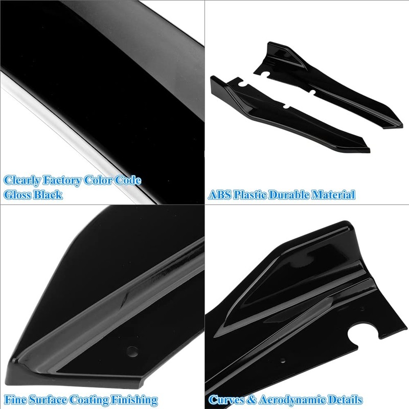Rolling Gears Q50 Rear Bumper Lip Splitter Diffuser Canards Compatible