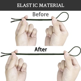 Endoto 2 Pairs Shoelaces for Hey Dude Elastic Strings Replacement Laces Shoes(Color:Army Green,Size:14Inch)