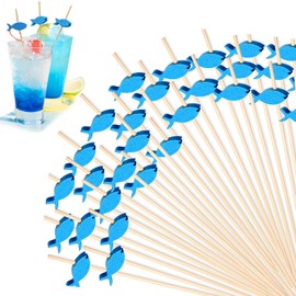 200 Pcs Cocktail Picks Long Cocktail Toothpicks Bamboo Toothpicks for Appetizers Fruits Food Skewers Sticks for Drinks Dessert Baby Shower Wedding Birthday Party