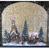 Raz Imports Town Scene Black Musical Lighted Water Lantern Figurine