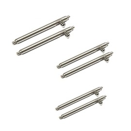 VintageTime Watches | 6 x Quick Release 1.8mm Spring Bar Pins | 3 Different Sizes in 1 Pack | 18mm 20mm 22mm | Pack of 6 | Heavy Duty Stainless Steel (18+20+22mm_1.8QR)
