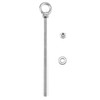 QWORK Threaded Eyebolts, 10 Pack 1/4" x 6" Long Stainless