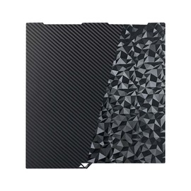 IdeaFormer-3D Diamond PEO+Carbon Fiber PET Build Plate for Anycubic Kobra 3/Kobra 3 Combo, Double Sided PEO PET Spring Steel Plate Flexible Sheet for 256x268mm Kobra 3 Series