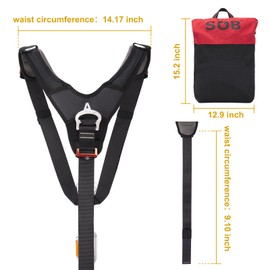 SOB Climbing Harness Shoulder Harness, Adjustable Shoulder Harness with Carabiner, Compatible with Climbing Harnesses