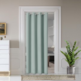 AOSKY Door Curtains for Doorway Privacy, Sage Green Grommet Closet Curtains for Bedroom, Door Window Curtain, Light Blocking Thermal Insulation Drapes for Living Room Set of 1 Panels, 25" W x 40" L