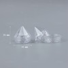 AUEAR, paquete de 50 tarros transparentes en forma de diamante