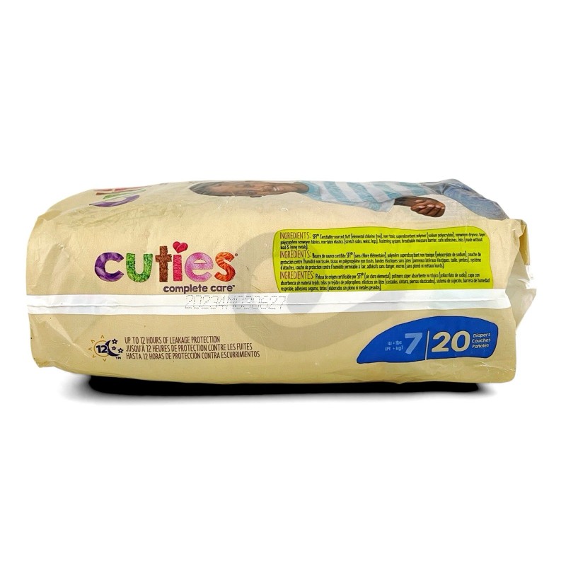 First Quality Cuties Complete Care Baby Diapers, Size 7