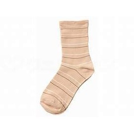Women's Elastic without Pattern, Non Slip Socks (Border) , , , biege,