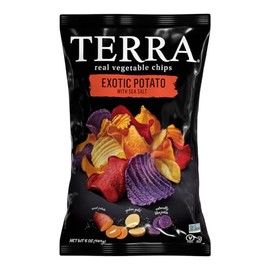 Terra Vegetable Chips, Exotic Potato Vegetable Chips with Sea Salt, 5 Oz Bag (Pack of 6)