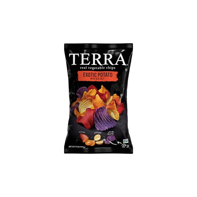 Terra Vegetable Chips, Exotic Potato Vegetable Chips with Sea Salt,