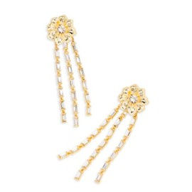 Kendra Scott Cameron Jacket Drop Earrings, 14K Gold-plated, Nano Gem & Crystal